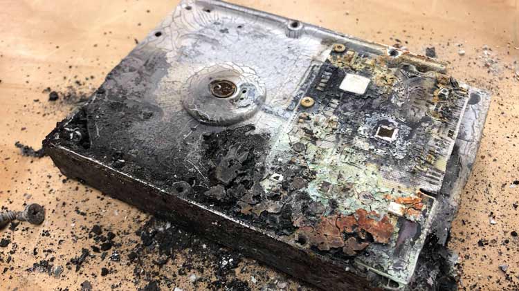 damaged hard drive